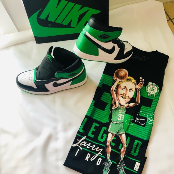 Jordan 1 Lucky green size 11.5 and Mitchell & Ness Larry Bird size L - Picture 5 of 5